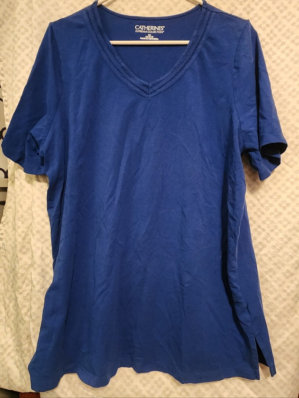Catherines Royal Blue V-Neck Short Sleeve Tee